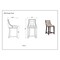 Manhattan Comfort Fifth Ave Counter Stool in Pearl White and Walnut, PK3 3-CS012-PW - alternate 5